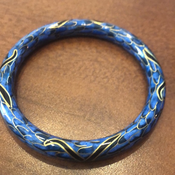 Vintage Chinese Cloisonné Floral Bangles - Picture 3 of 6
